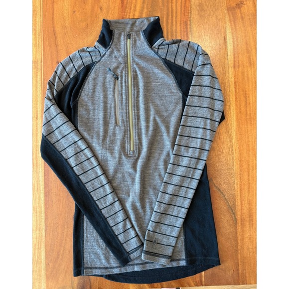 SmartWool PHD Gray/Black 1/2 Zip Pullover Size S - Picture 1 of 7